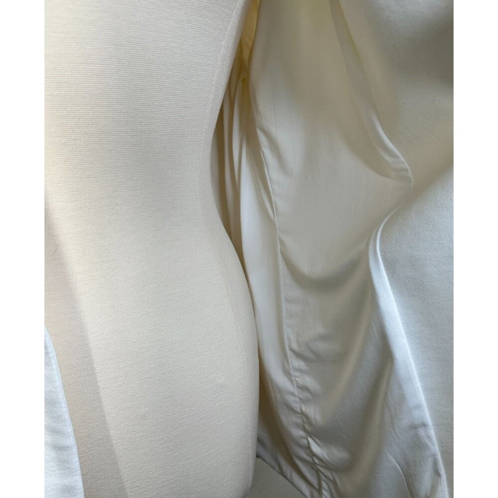 DG2 Diane Gilman Blazer Womens 1X White Zip Pocket Knit Open‎ Front Jacket - Picture 5 of 13